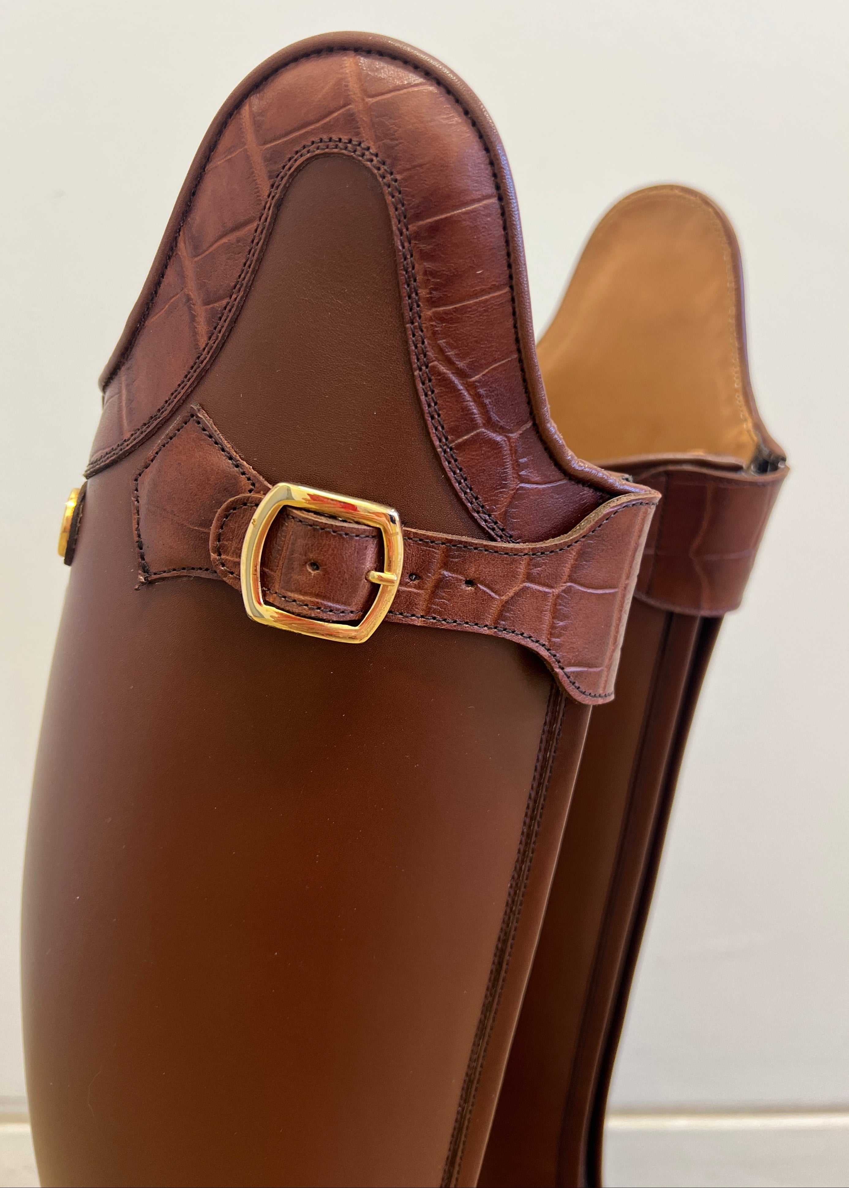 Polo | Nut Brown/Chestnut croco | Size 38/32/46