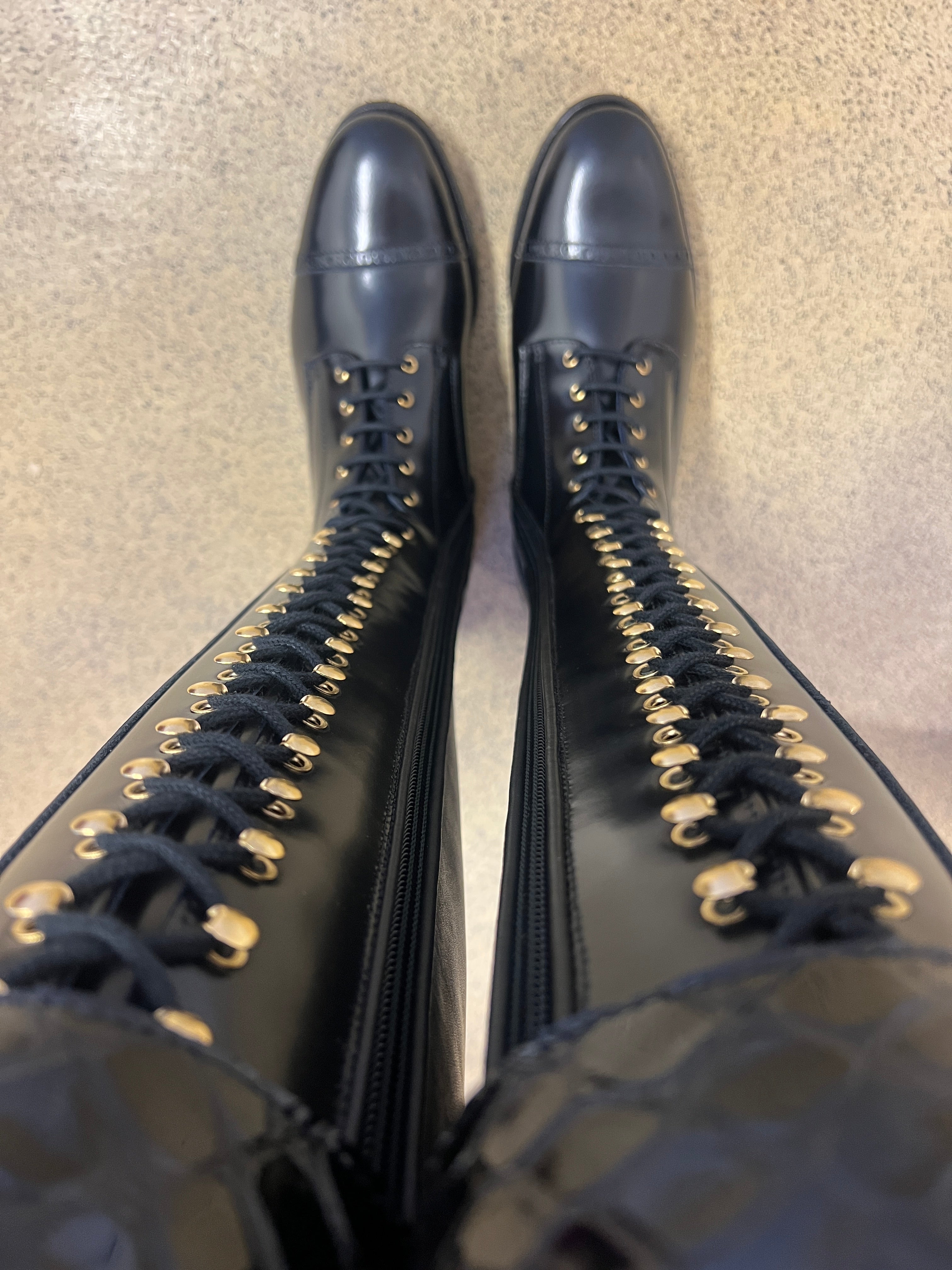 Laurel Regular Winter | Polished black/Black croco gloss | Size 38/34.5-35.5/47