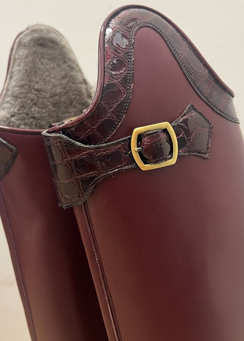 Polo Winter | Oxblood/Bordeaux croco gloss | Size 40/34-35/50