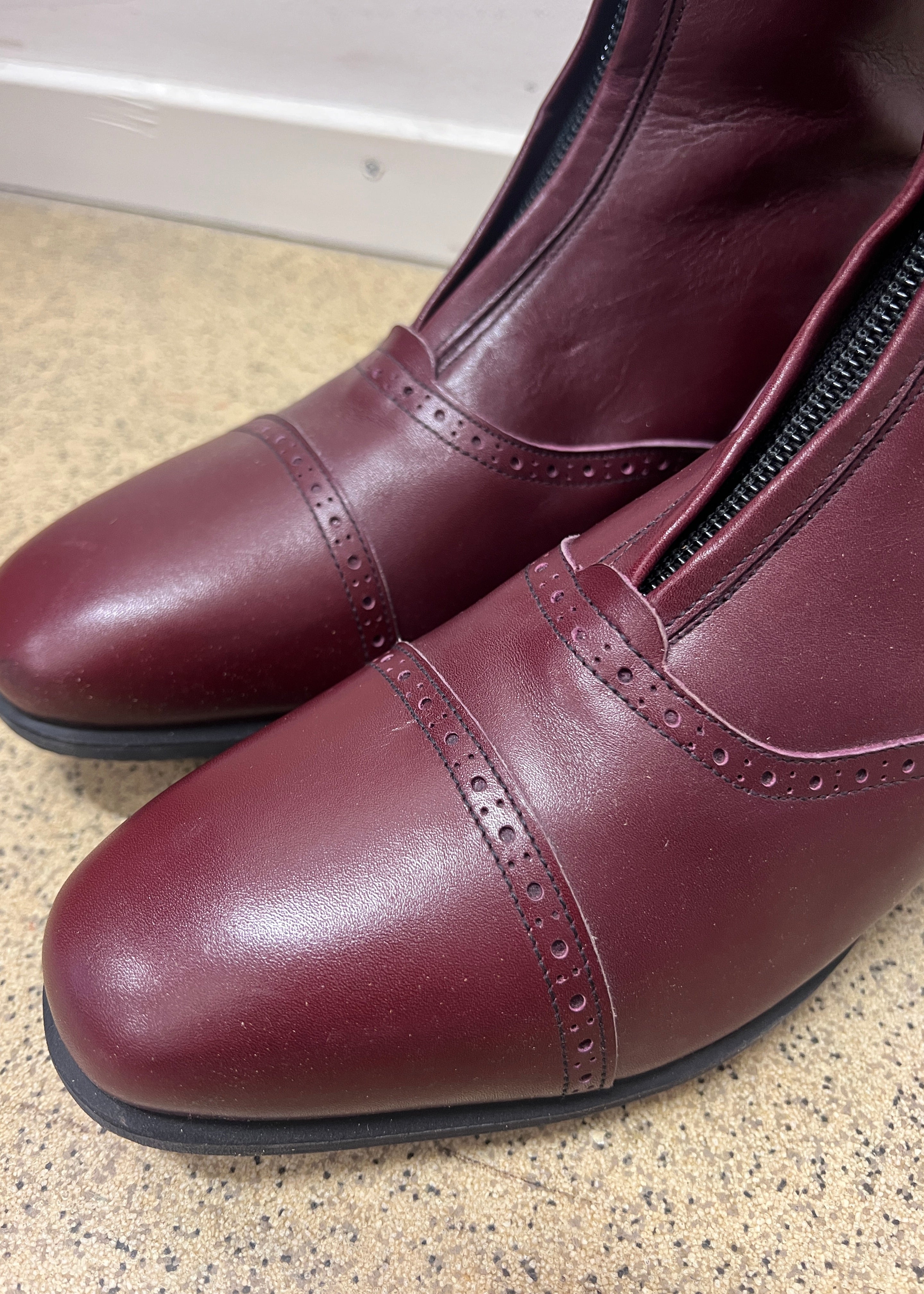 Polo Winter - Oxblood w Bordeaux croco gloss - Size 40/34-35/48-49