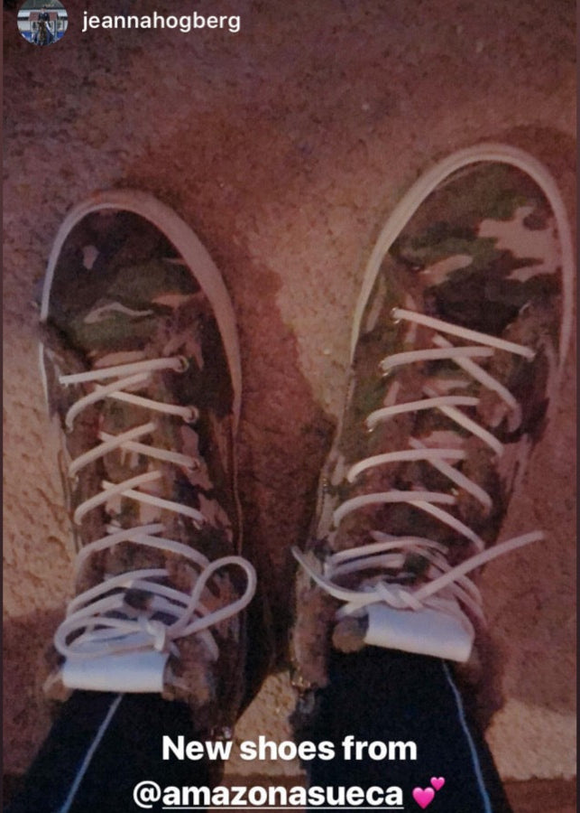 Shearling Lined High Top Sneakers - Camouflage Suede