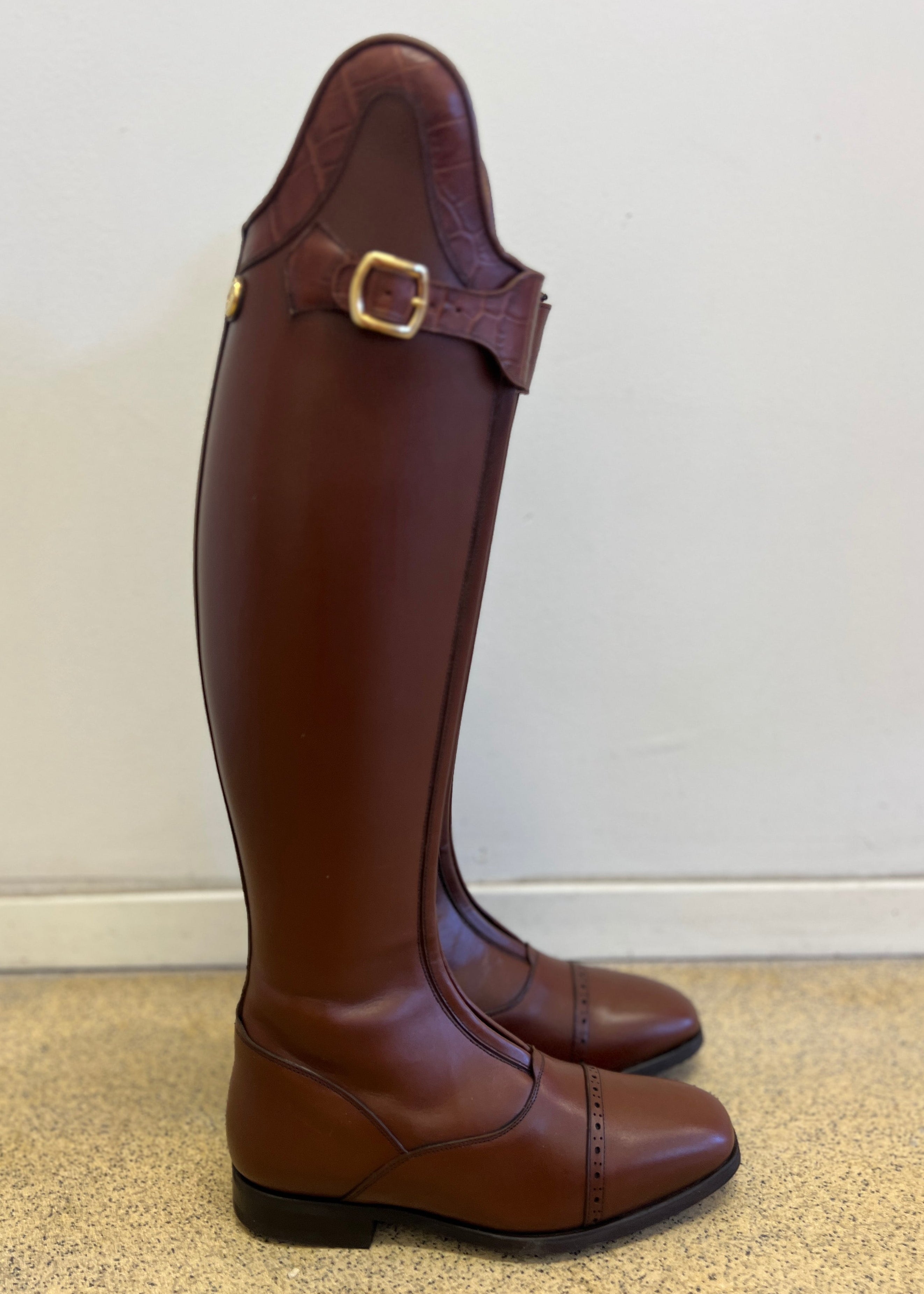 Polo | Nut Brown/Chestnut croco | Size 38/32/46
