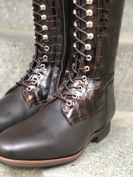 Brown Faux Croco Gloss