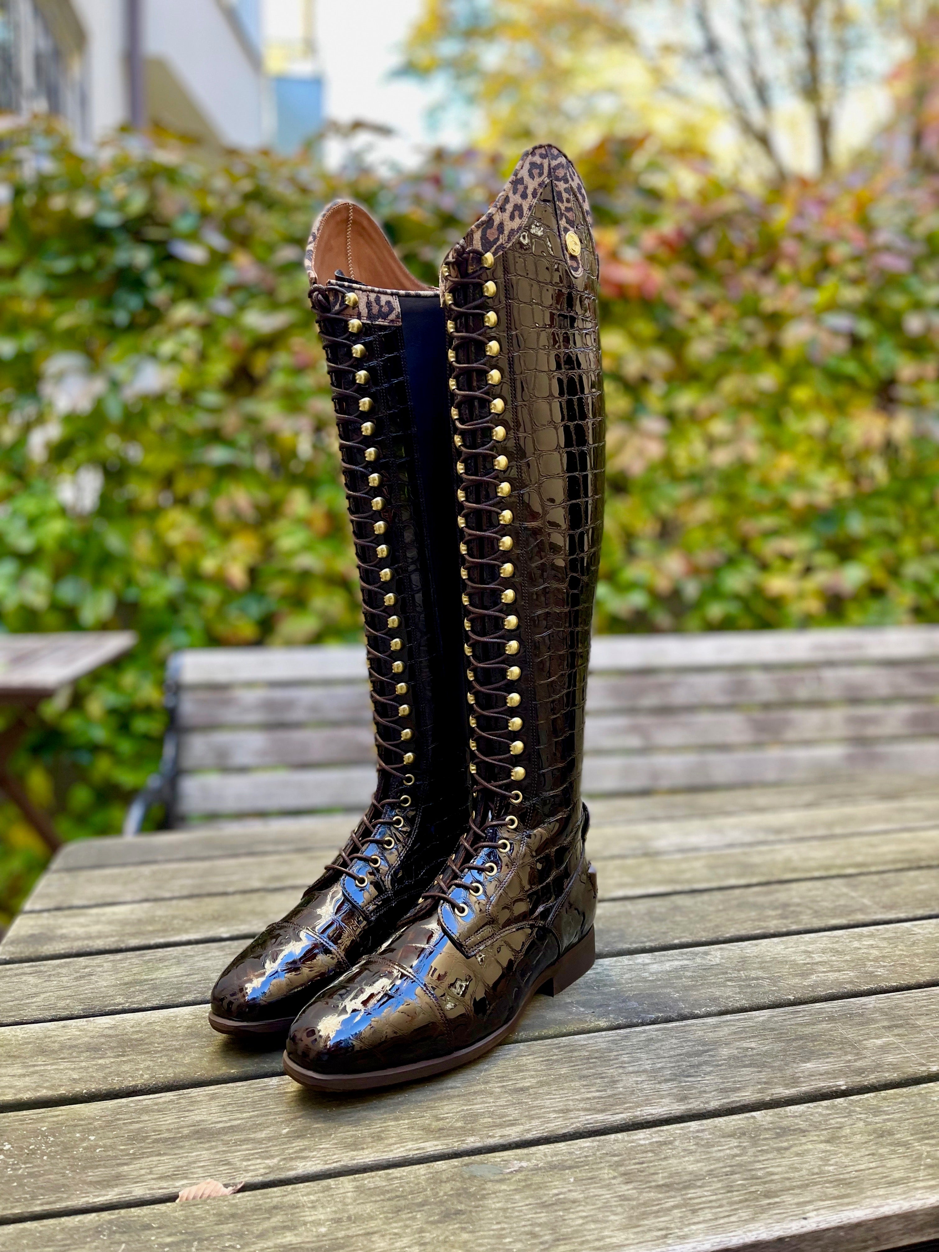 Brown Faux Croco Gloss