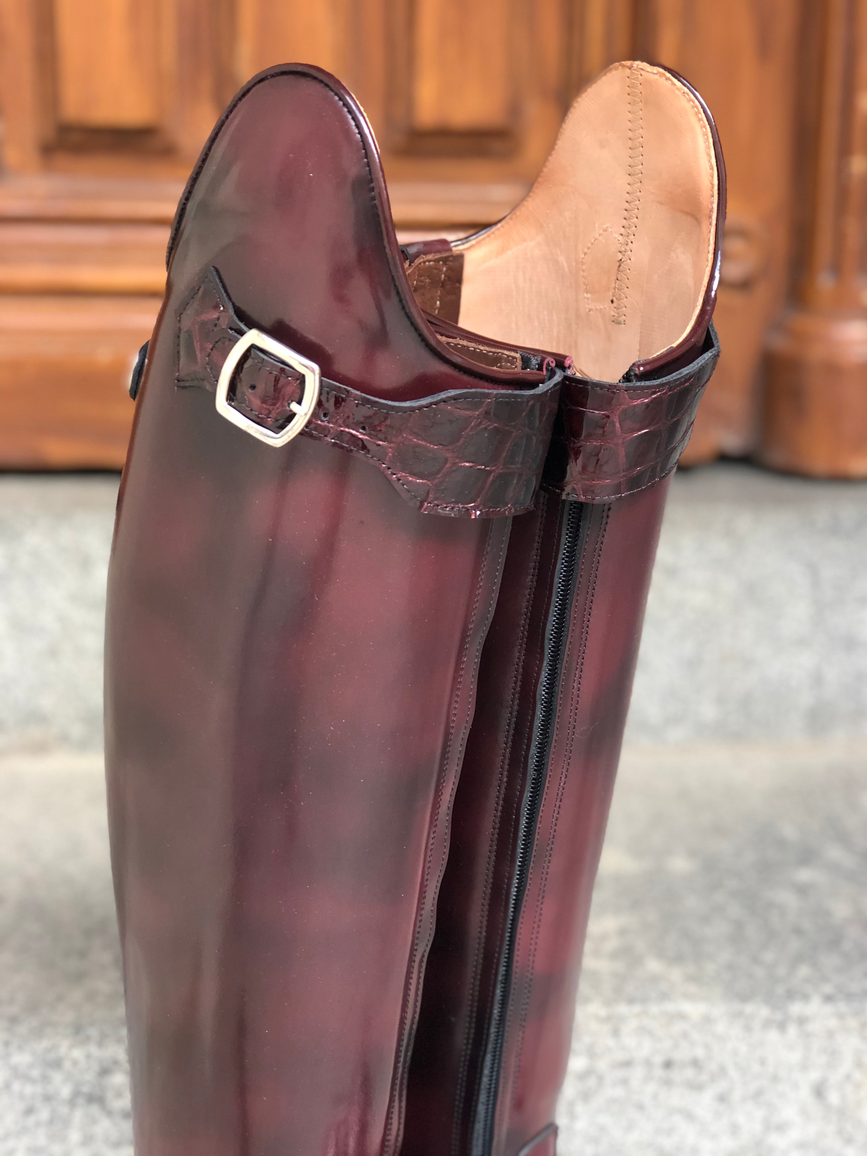 Bordeaux Faux Croco Gloss