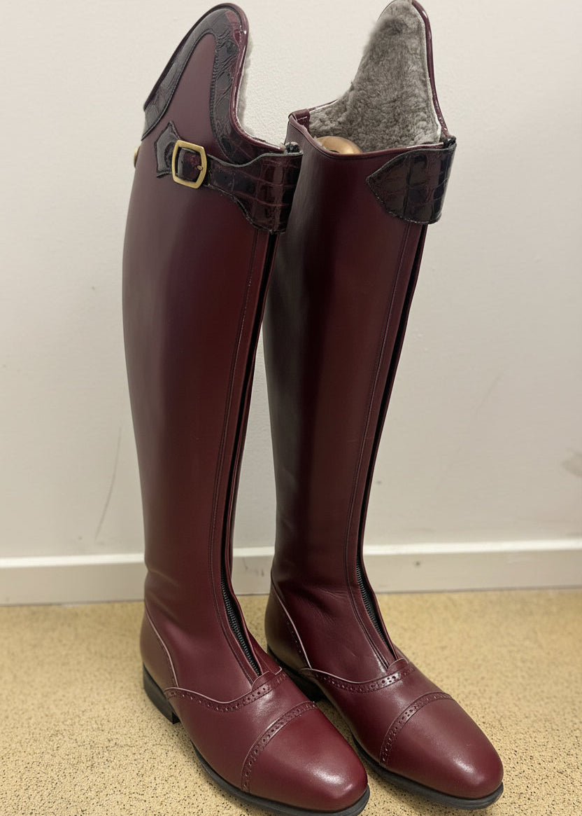 Polo Winter | Oxblood/Bordeaux croco gloss | Size 40/34-35/50