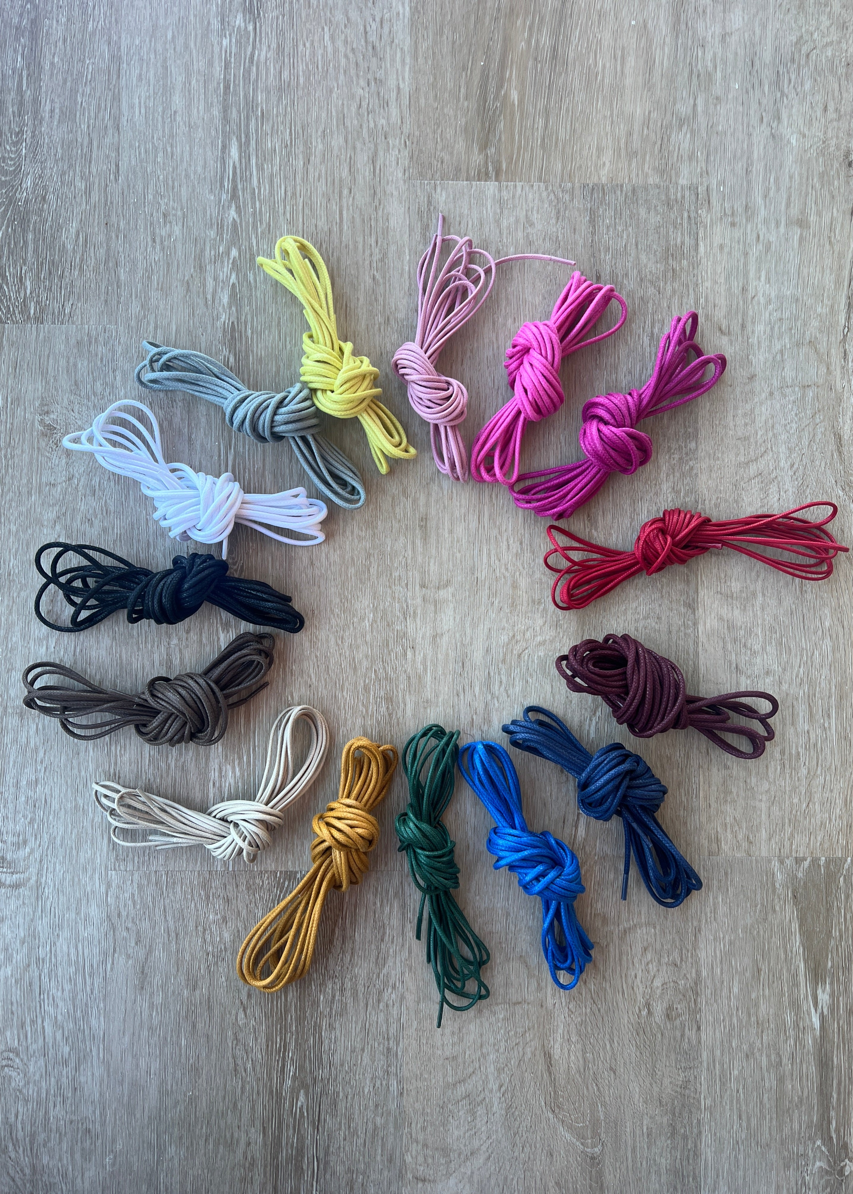 Bootlaces 240 cm Waxed Cotton Black