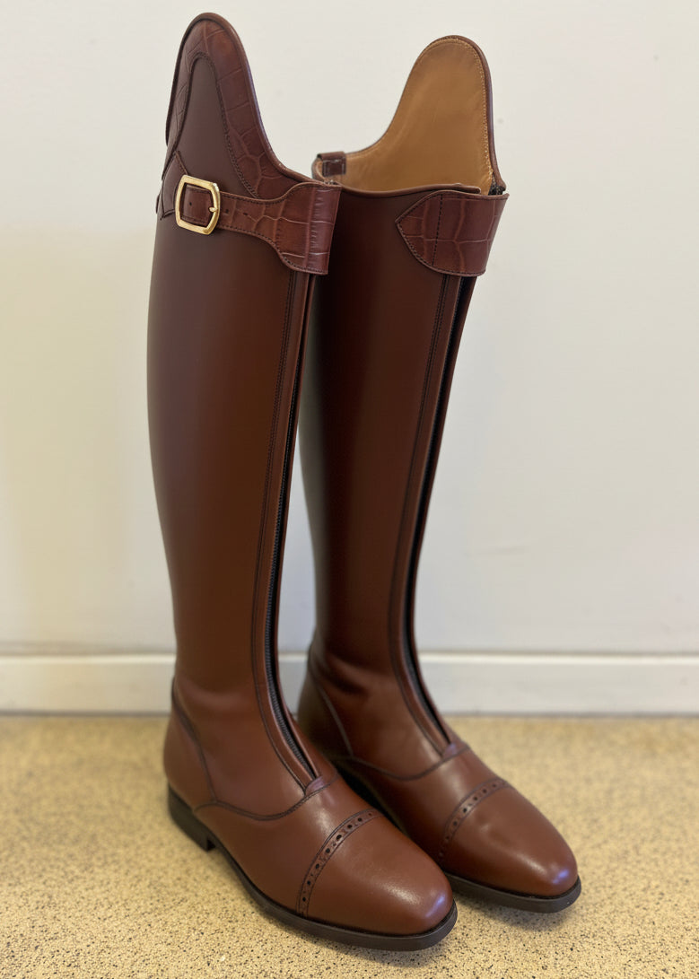 Polo | Nut Brown/Chestnut croco | Size 38/32/46
