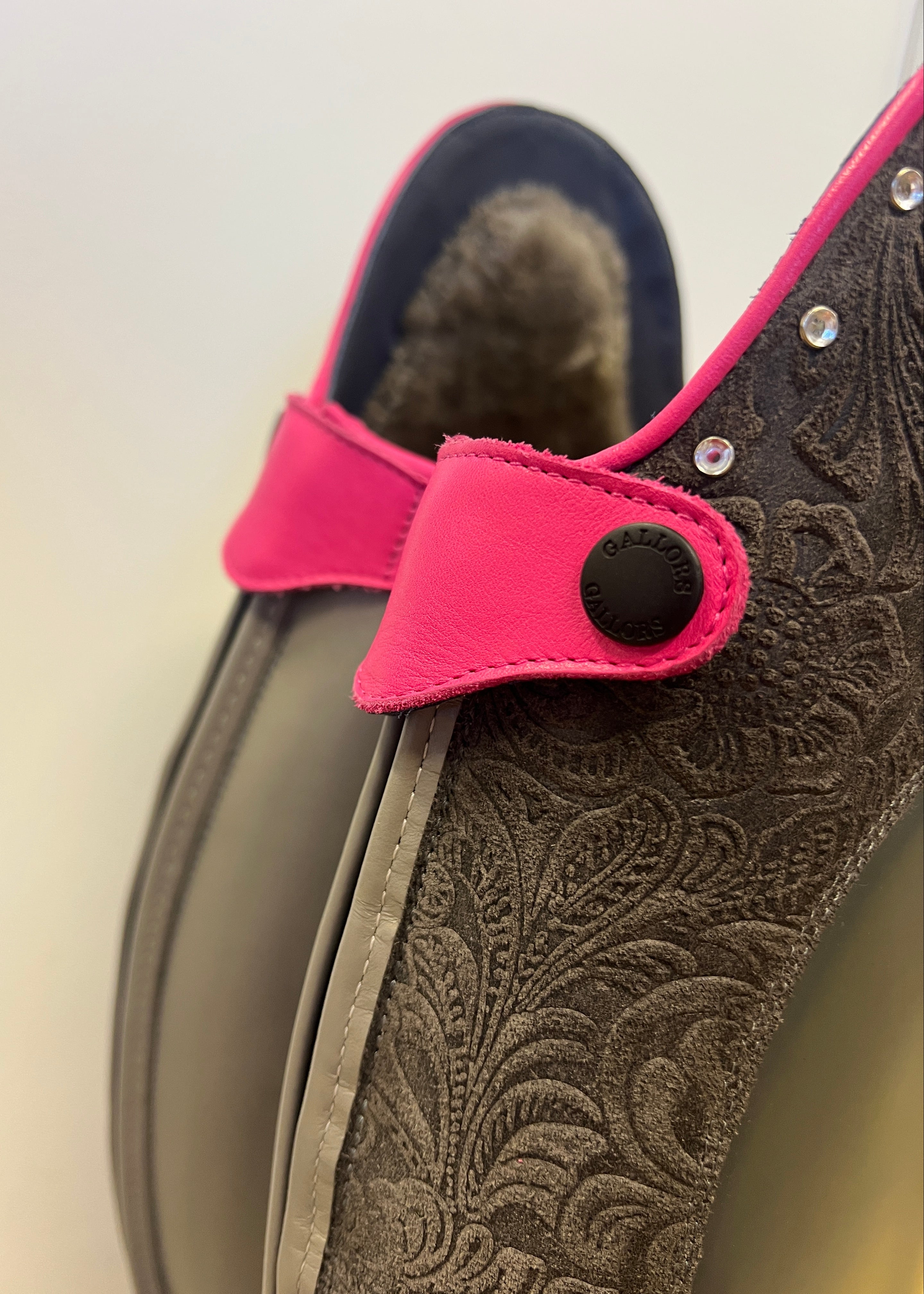 Laurel Regular Winter zip back | Polished grey/Grey flower/Pink | Size 41/39-40/50