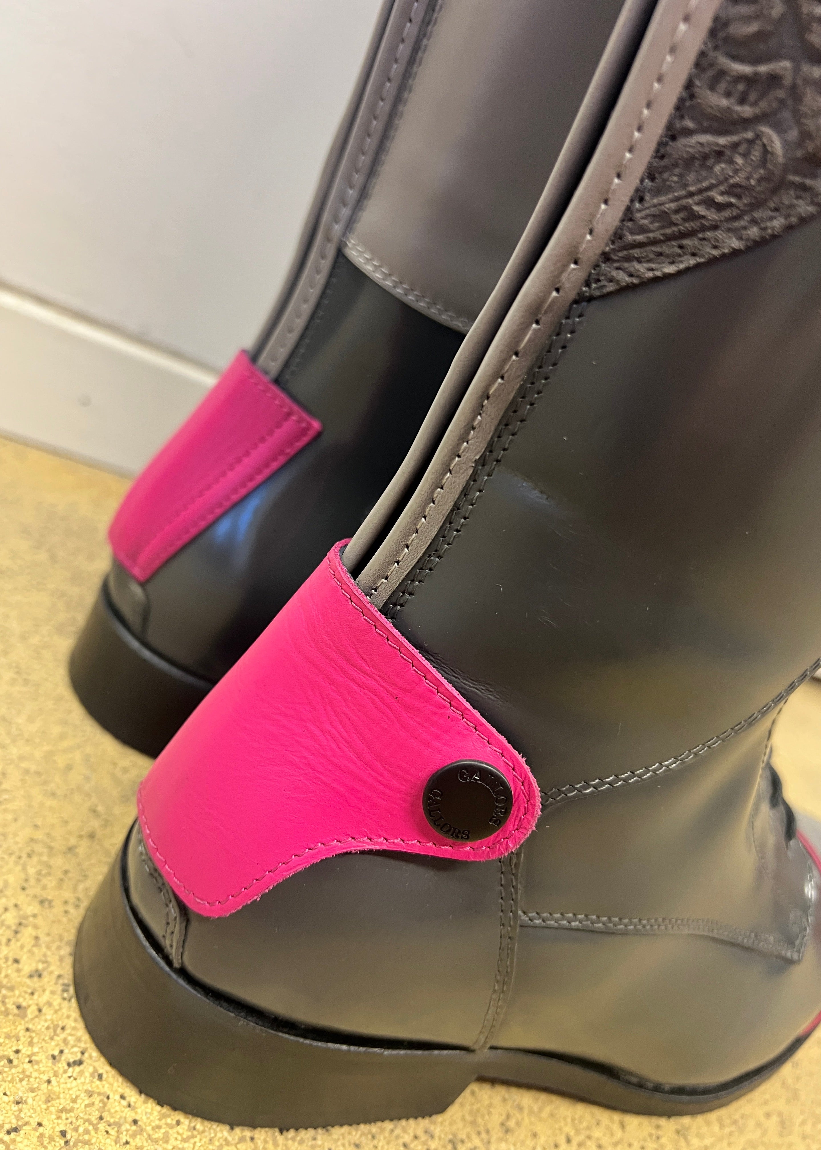 Laurel Regular Winter zip back | Polished grey/Grey flower/Pink | Size 41/39-40/50