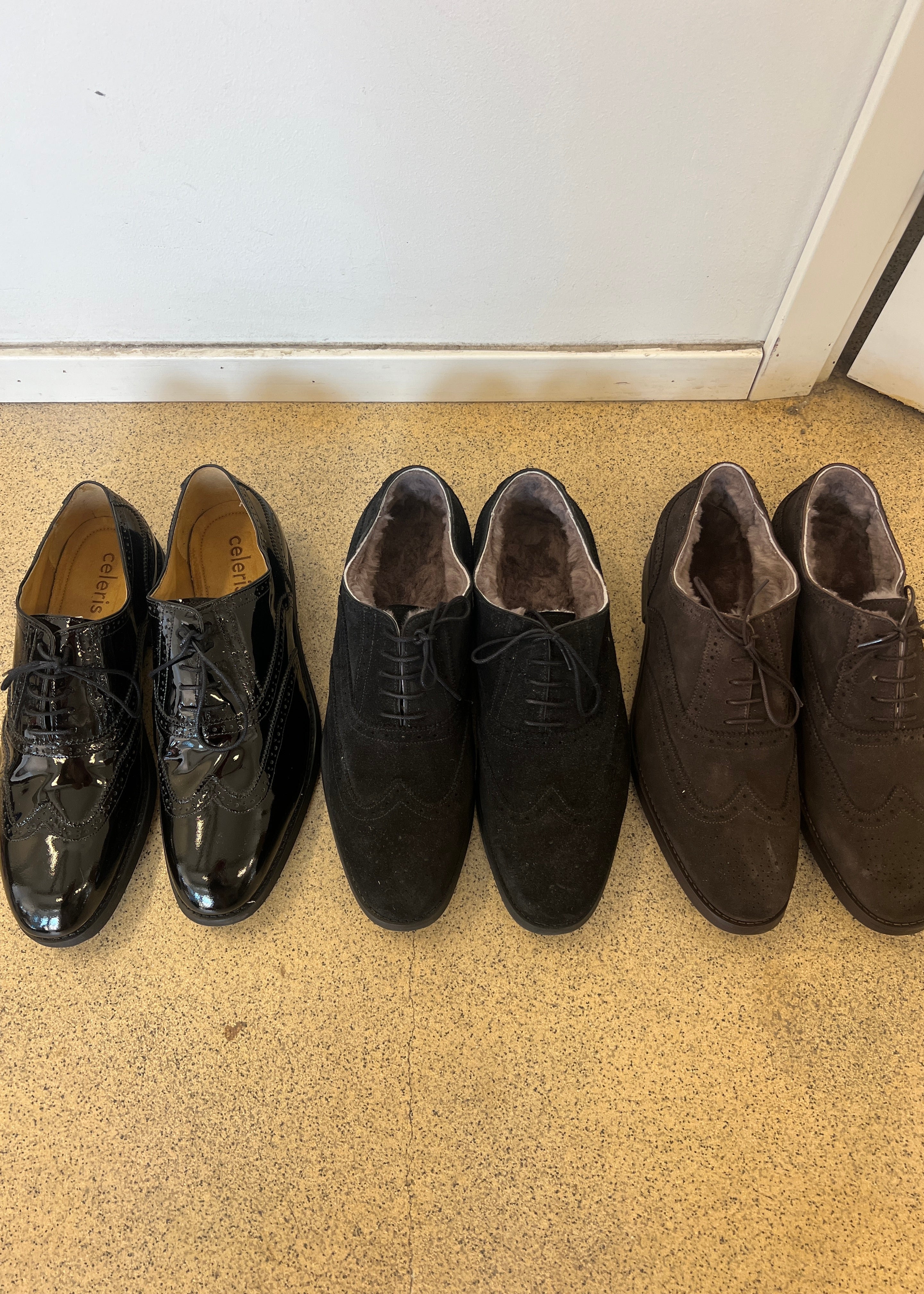 Campino | Black Gloss, Black Suede, Coffee Suede | Size 47-47,5