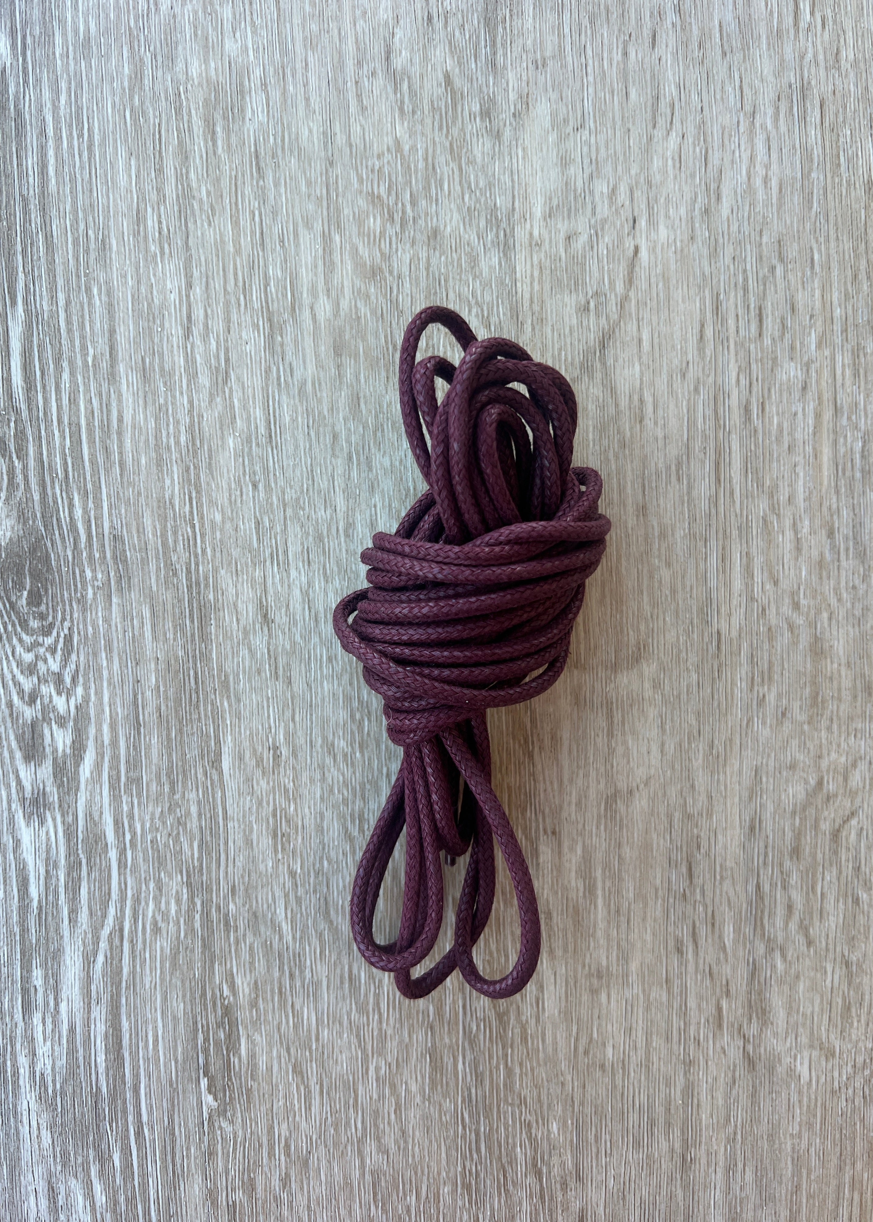 Bootlaces 240 cm Waxed Cotton Bordeaux