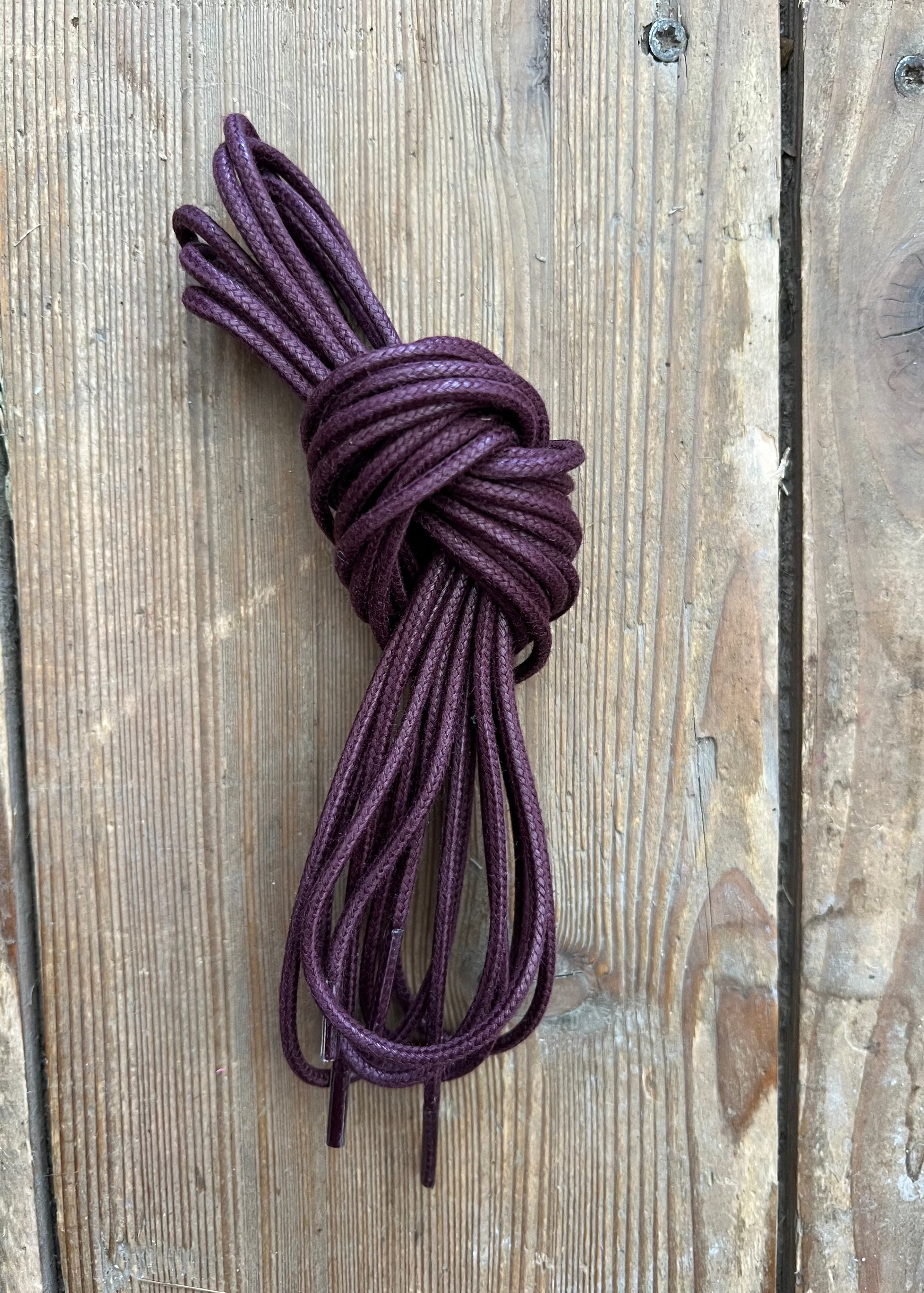 Bootlaces 240 cm Waxed Cotton Bordeaux