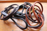 Rolled Leather Dog Leash in Oakbark