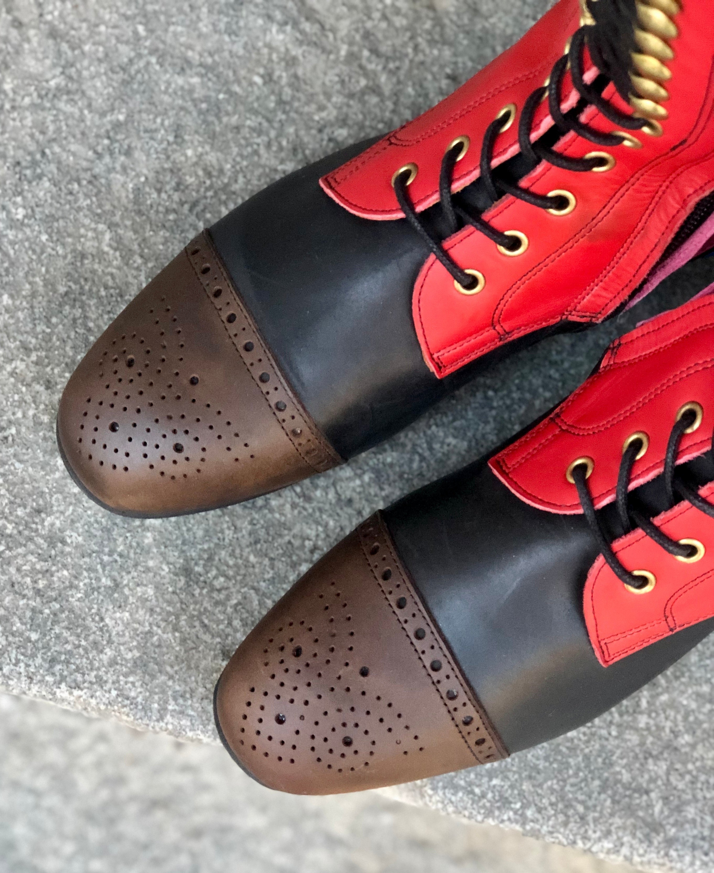 Straight brogue with floral