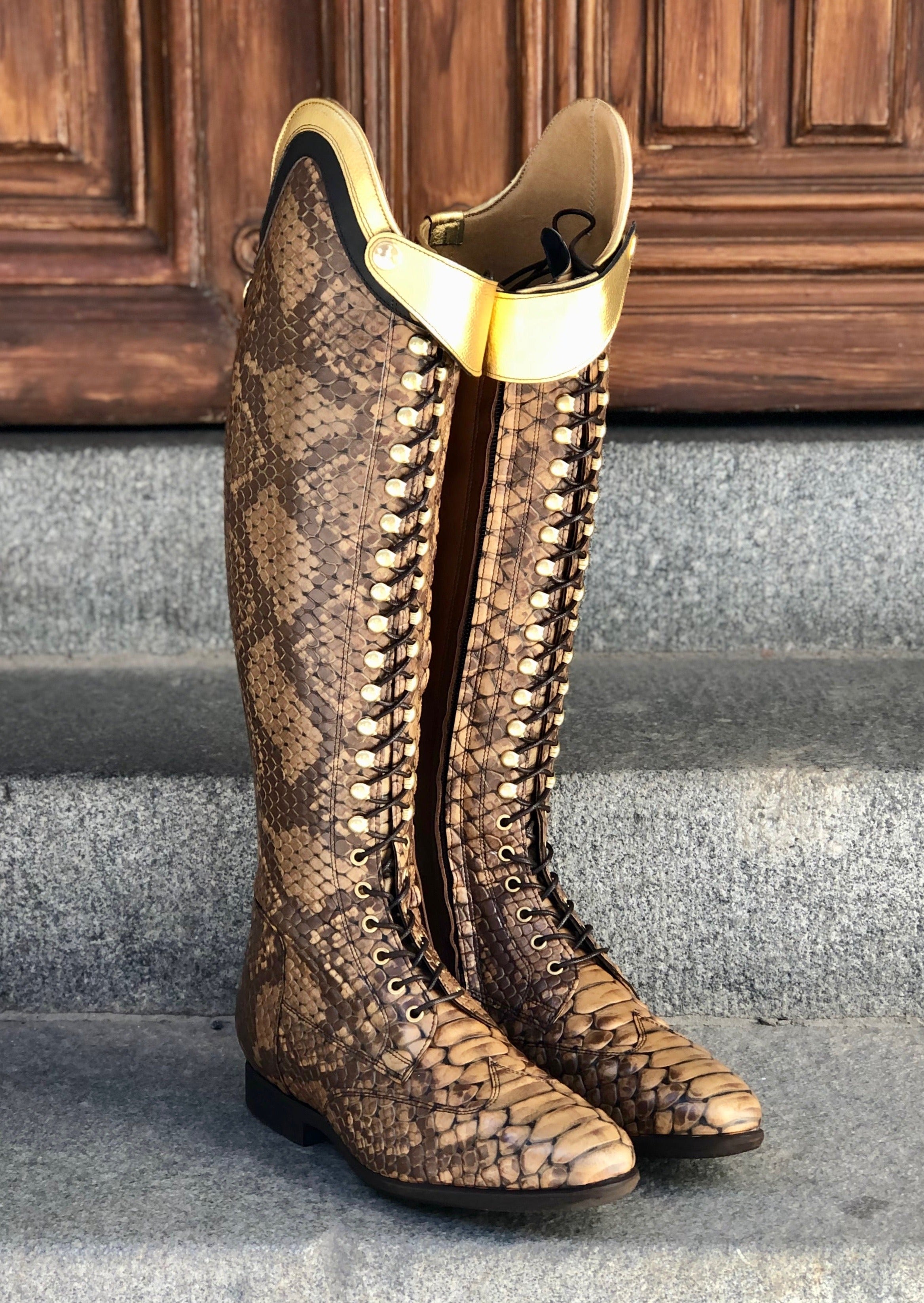 BIA - Faux Croco/Guld/Mbr - Stl 40/34-35/45