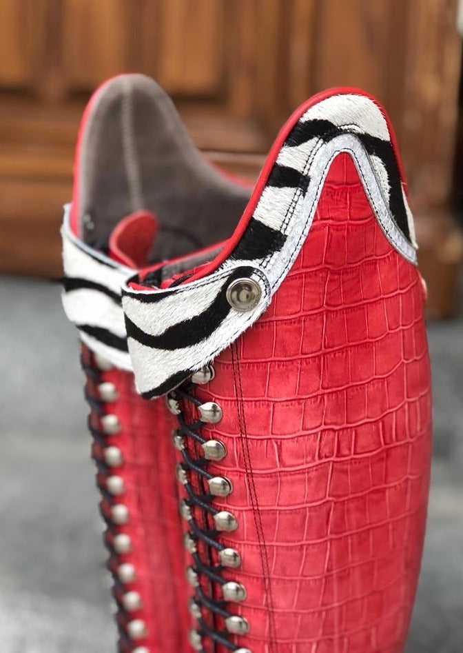 Red Faux Croco