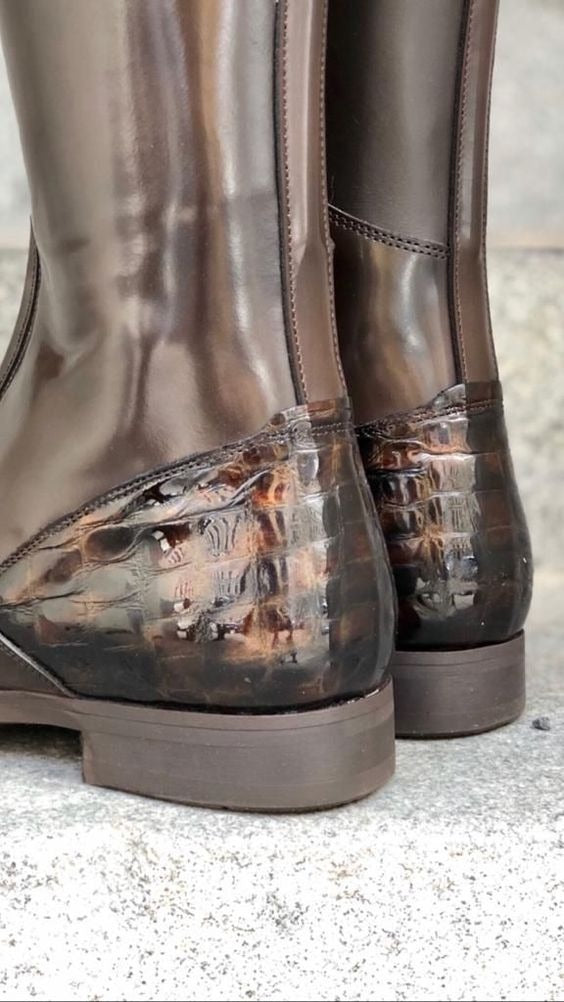 Brown Faux Croco Gloss